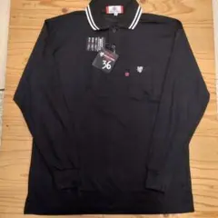 新品タグ付き　BROAD MIND 黒　長袖ポロシャツ Lサイズ