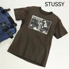 ステューシー Tシャツ サイズM ブラック プリントTシャツ ホワイト