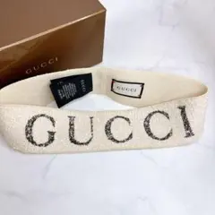 極美品♡GUCCI グッチ エラスティック ロゴ ヘアバンド y2k