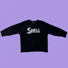 黒色 SWELL ロゴ トレーナー　80size