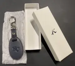 キタムラ Kitamura ダークブルー レザー キーホルダー 箱入り