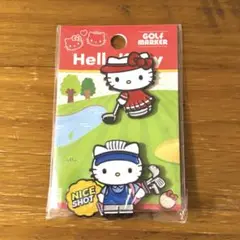新品ハローキティ ゴルフマーカー ゴルフ ver. クリップタイプ/マグネット式
