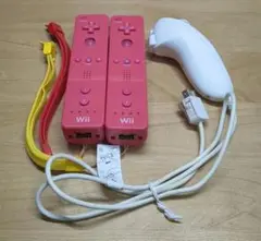 Wiiリモコンピンク2本 + ヌンチャク