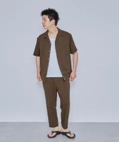 BEAUTY&YOUTH オックスフォード オープンカラーシャツ&イージーパンツ