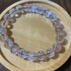 黒金スーパーセブンルチルクォーツ　9ミリ　天然石ブレスレット