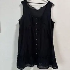 黒のノースリーブチュニック　3L