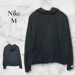 美品✨Nike【M】DRI-FIT ドライ ブラック パーカー 黒 レディース