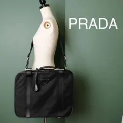 【美品】PRADA プラダ スーツケース トランクケース ビジネスバッグ 黒