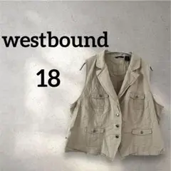 westbound 【18】ボタン付きベスト ベージュ