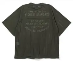 今期新品　セール POLERポーラー　メッシュBAGGY Tシャツ　オリーブ　L