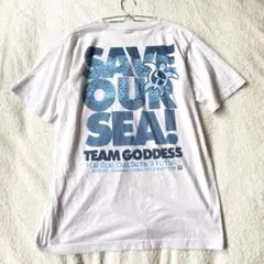 【チームゴッデス】Tシャツ バックロゴ 半袖 綿100％ ハワイアン L