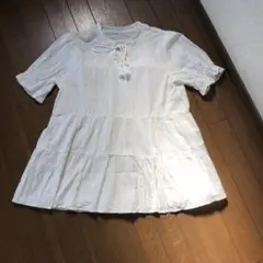 ホワイト チュニック 半袖