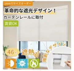 KeeGo ロールスクリーン コードレス 幅87cm×高さ220cm ホワイト