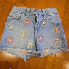 GRP 刺繍デニムショートパンツ 90cm