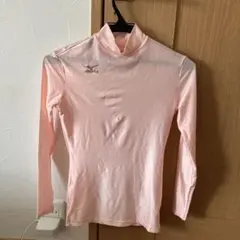 Mizuno ピンク ハイネック長袖シャツ