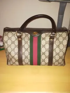 オールドグッチ シェリーライン ボストン型バック