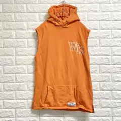 whim roth EM ノースリーブ スウェットパーカー オレンジ 人気商品