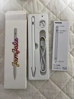JamJolie ホワイトタッチペン 充電ケーブル付き