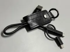 【送料込み】zoom USBケーブル(3 in 1) キーリング付き【新品】