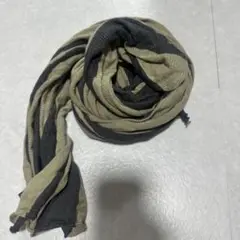 ストライプデザイン ストール 黒とベージュ