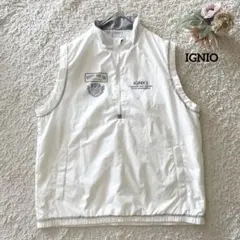イグニオ IGNIO ホワイトベスト L メンズ ゴルフ ハーフジップ