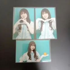 乃木坂46 小川彩 ネーブルオレンジ ミニ生写真 表題 3種コンプ