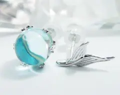 バブル マーメイド ピアス スタッドピアス 人魚 新品 両耳用 泡 S925
