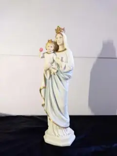 幼子イエスを抱くマリア キリスト教 陶器風 フィギュア 新品