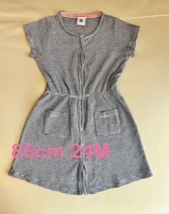 プチバトー ワンピース 24M 86cm ボーダー