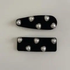 ハートパール付き ヘアピン 2個SET 新品