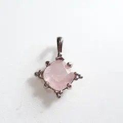 ペンダント 【P100】 ローズクォーツ ピンク水晶 925 銀 トップ