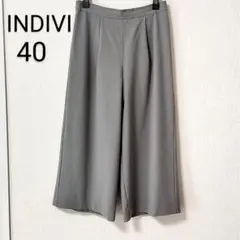 INDIVI アンクル丈パンツ 40 L グレー