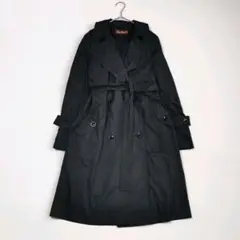 【美品✨】マックスマーラストゥディオ トレンチコート ベルト 40 黒