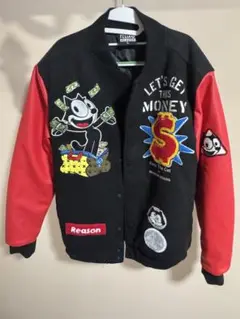 Felix the Cat スタジャン Lサイズ ブラック/レッド
