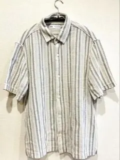 ZARA ザラ シャツ メンズ　MENS Mサイズ オフホワイト