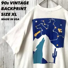メイドインUSA90sヴィンテージ古着STEDMAN バックプリントTシャツXL