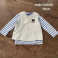mikiHOUSE ロンT &ベストセット　70-80cm