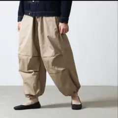 【美品】ハーベスティ　オーバーパンツ　60/2ギャバ　ワイドパンツ