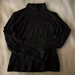 クリッツァ ハイネック　黒ラメニット