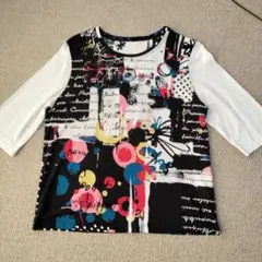 新品カラフル グラフィック 五分袖ティシャツ