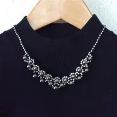 美品 ネックレス ブラックパール コスチュームジュエリー