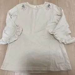 130 フリル袖Tシャツ　七分袖