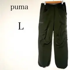 プーマ puma ナイロンカーゴパンツ 【L】ワークパンツ ドローコード カーキ