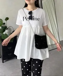 prose verse ロゴペプラムＴシャツ　ホワイト　新品　Lサイズ