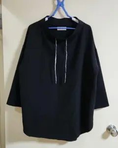 SUM1 STYLE 黒 五分袖チュニック