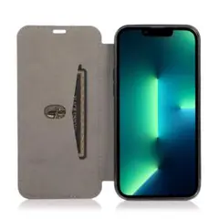iPhone14pro ケース 手帳型 人気 シンプル スタンド機能 レザー カ
