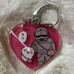 ちいかわ ちいかわ&鎧さんのハート型ピンクアクリルキーホルダー2