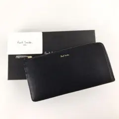 新品 Paul Smith ポールスミス L字札入れ 長財布 ブラックレザー