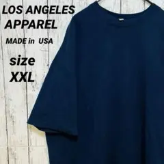 LOS ANGELES APPAREL ロスアパ 6.5oz tシャツネイビー