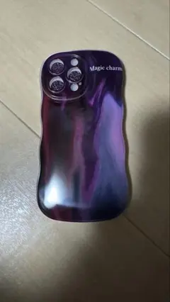 iPhone15PROMAX 紫色マーブルケース